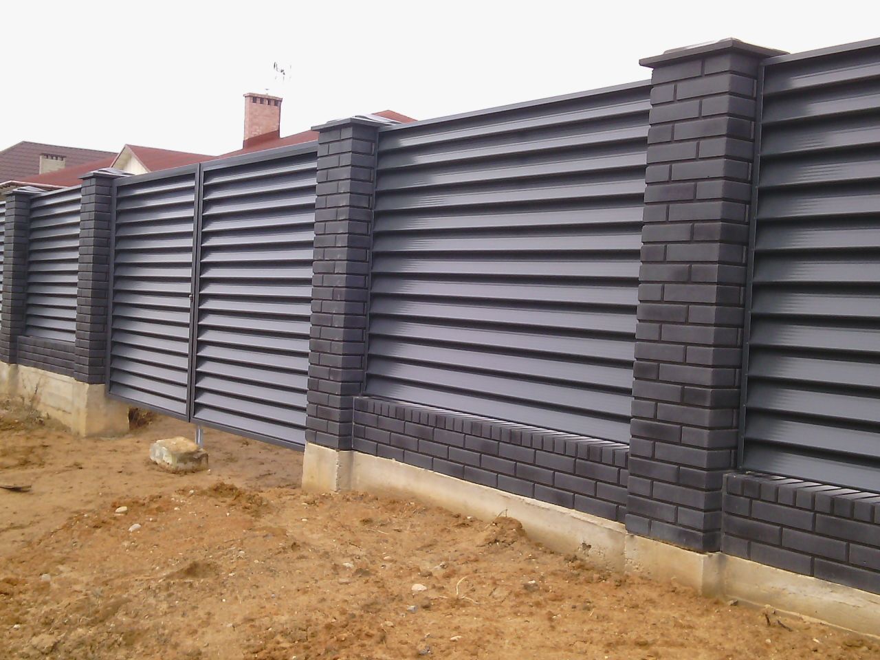 Забор жалюзи вид Забор жалюзи вид